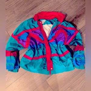90s Colorful Neon Vintage Windbreaker Jacket